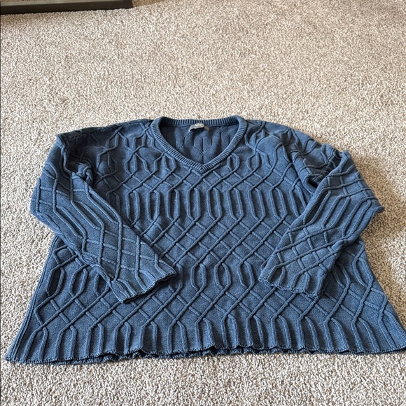 Natural Reflections Sweaters - Blue Knit Sweater
